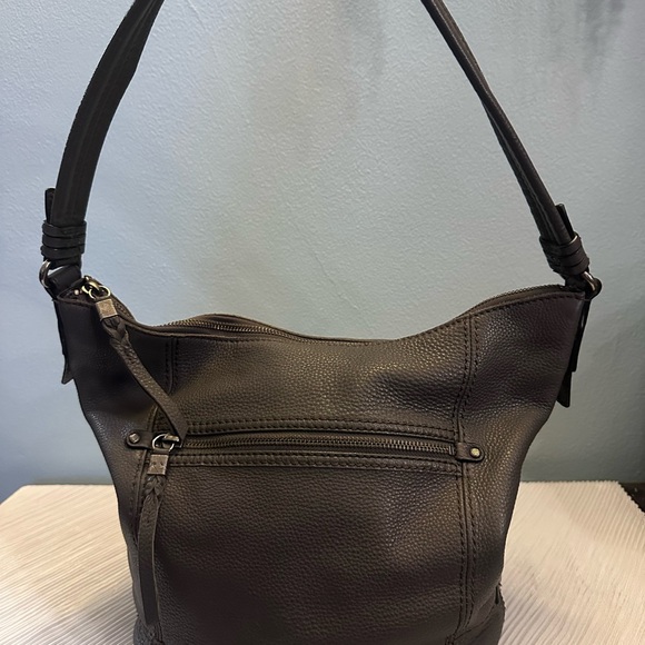 The Sak Sequoia grey Pebbled Leather Hobo Shoulder Bag - Picture 2 of 12